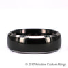 Black Brushed High Polished Tungsten Men's Wedding Band 8MM - Rings By Pristine