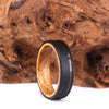 Black Titanium Exotic Koa Wood Men's Wedding Band 6MM - Rings By Pristine