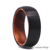 Black Tungsten Exotic Zebra Wood Men's Wedding Band 8MM - Rings By Pristine