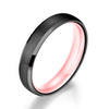 Black Tungsten Ring Pristine Rose Men's Wedding Band 4MM - Rings By Pristine