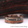 Deer Antler Ring With Koa Wood & Camo Men's Wedding Band 8MM - Rings By Pristine