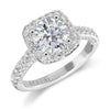 Forever One Moissanite and Diamond Engagement Ring - Rings By Pristine