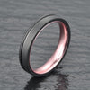 Gun Metal Grey Titanium Ring Pristine Rose Men's Wedding 4MM-8MM - Rings By Pristine