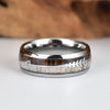 Antler Koa Wood Ring Tungsten Men's Wedding Band 8MM