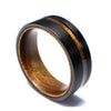 Koa Wood Wedding Ring | Tungsten Wedding Band | Wood Ring | Mens Wedding Band | Black Tungsten RIng | Koa Wood Wedding Ring | Black Tungsten - Rings By Pristine