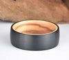 Olive Wood Tungsten Men's Wedding Band 6MM-8MM - Rings By Pristine