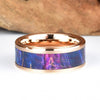 Rose Tungsten Mens Wedding Band Box Elder Wood Mens Wedding Ring Tungsten Ring Tungsten Band Box Elder Wood Ring Comfort Fit Ring - Rings By Pristine