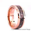 Rose Tungsten Wedding Band - Exotic Antler - Rings By Pristine