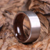 Silver Titanium Ring - Exotic Walnut - Rings By Pristine