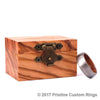 Silver Tungsten Wedding Ring - Exotic Olive Wood - Rings By Pristine