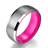 Silver Tungsten Wedding Ring - Pristine Purple - Rings By Pristine