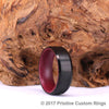 Titanium Wedding Band | Mens Wedding Ring | Purple Heart Wood | Gun Metal Grey | Black Tungsten| Comfort Fit | Mens Wedding Band | Mens Ring - Rings By Pristine