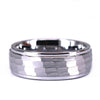 Tungsten Hammered Brushed Mens 8mm Wedding Band - Rings By Pristine