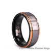 Tungsten Ring - Silver Black Rose - Rings By Pristine