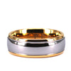 Tungsten Two Tone Mens 8mm Wedding Band - Rings By Pristine