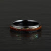 Whiskey Barrel Wood Abalone Shell Guitar String Black Ceramic Ring Mens Wedding Band Custom Rings By Pristine - Rings By Pristine