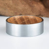 Whisky Barrel White Oak Wood Mens Tungsten Wedding Ring Comfort Fit Band Wooden Rings - Rings By Pristine