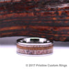 White Titanium Ring - Exotic Antler And Koa Wood - Rings By Pristine