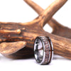 White Titanium Ring - Exotic Antler & Koa Wood - Rings By Pristine