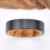 Zirconium Ring | Olive Wood | Mens Wedding Band | Mens Wedding Ring | Wood Wedding Ring | Mens Wood Band | Mens Ring | Wooden Ring | Custom - Rings By Pristine
